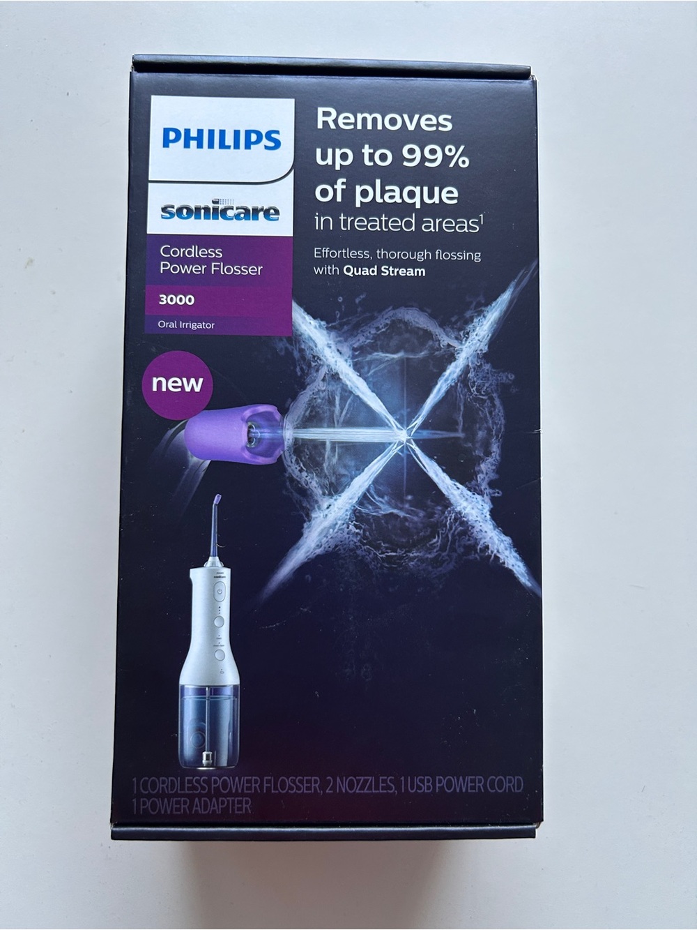 PHILLIPS CORDLESS WATER FLOSSER 3000 WHITE HX3806/21 BNIB